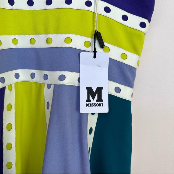 NEW! Missoni Colorful Summer Dress w/Leather Detail - Picture 7 of 11